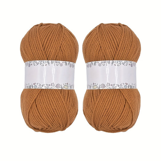 2pcs Acrylic Crochet Yarn Soft Cotton Yarn for Hand Knitting Crocheting
