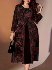  Glitter Floral Print Maxi Dress