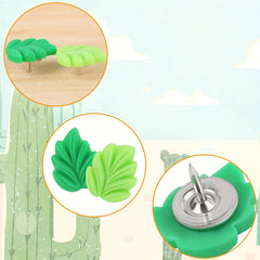20pcs Leaf Shaped Push Pins Decorative Plant Thumbtacks