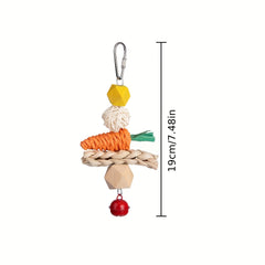 Parrot Chew Toys Bird Stand Swing Bite String Holiday Decoration Bell Hanging