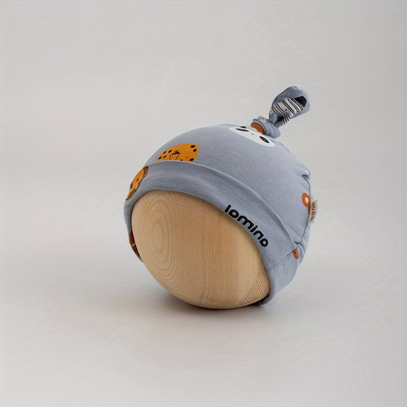 Unisex Baby Hat Spring Autumn Toddler Pullover Thin Cartoon Printed Cap
