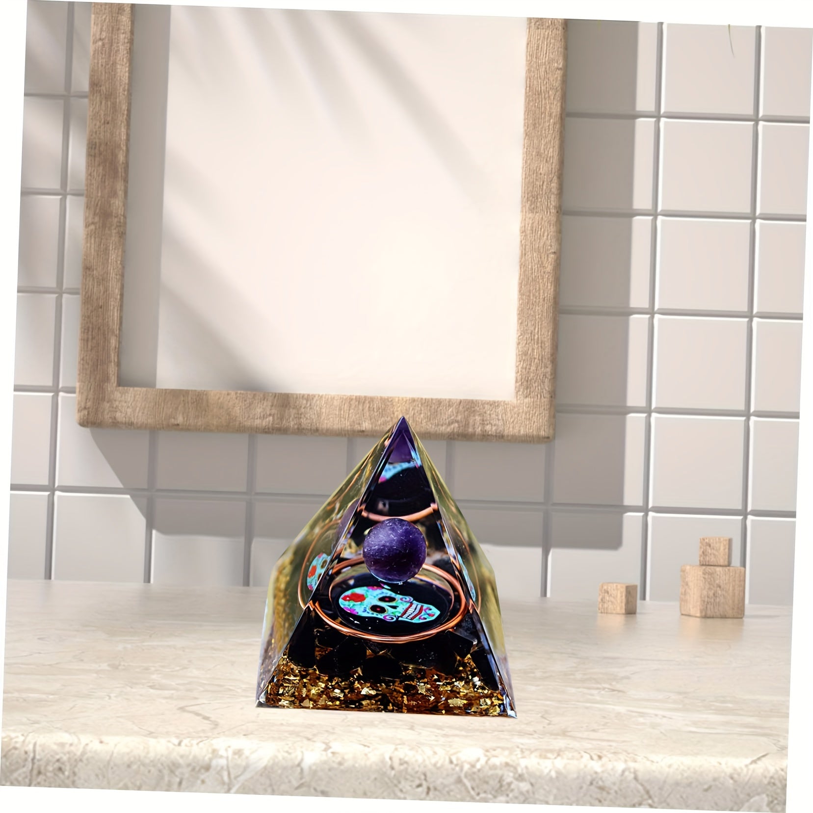 Natural Crystal Stone Pyramid Healing Energy Reiki Chakra Meditation