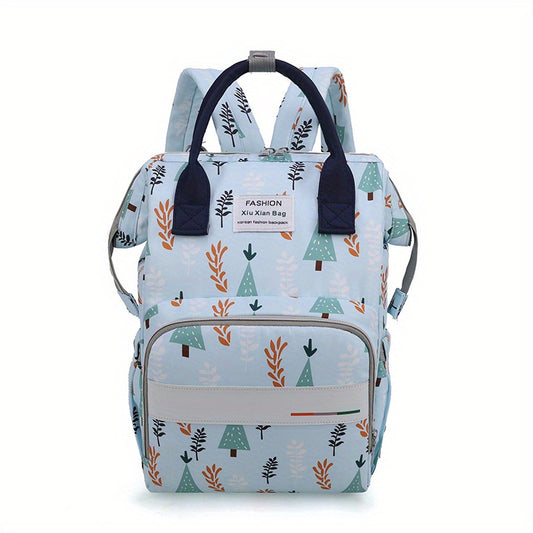 Printed Backpack Mommy Bag Large Capacity Diaper Bag