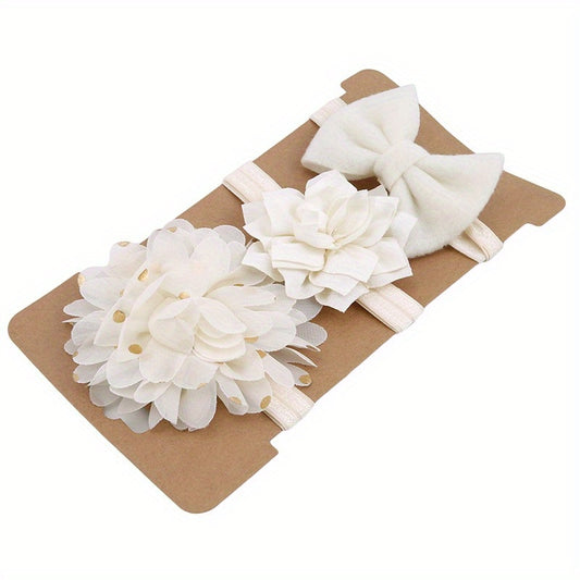 Headband Flowers Bow Hairband Decor for Baby Girls
