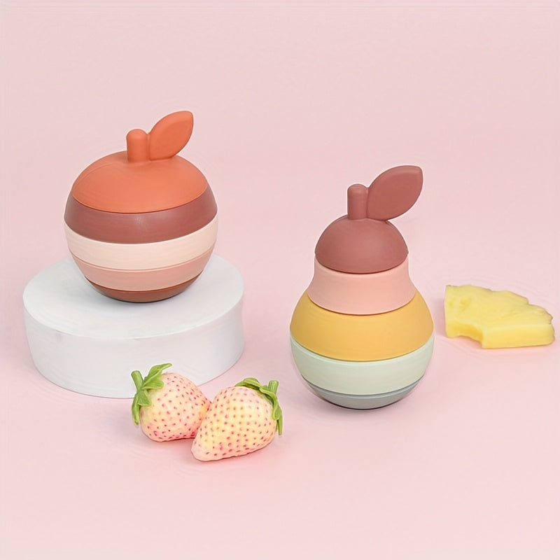 Silicone Fruit Shape Building Blocks & Nesting Toys