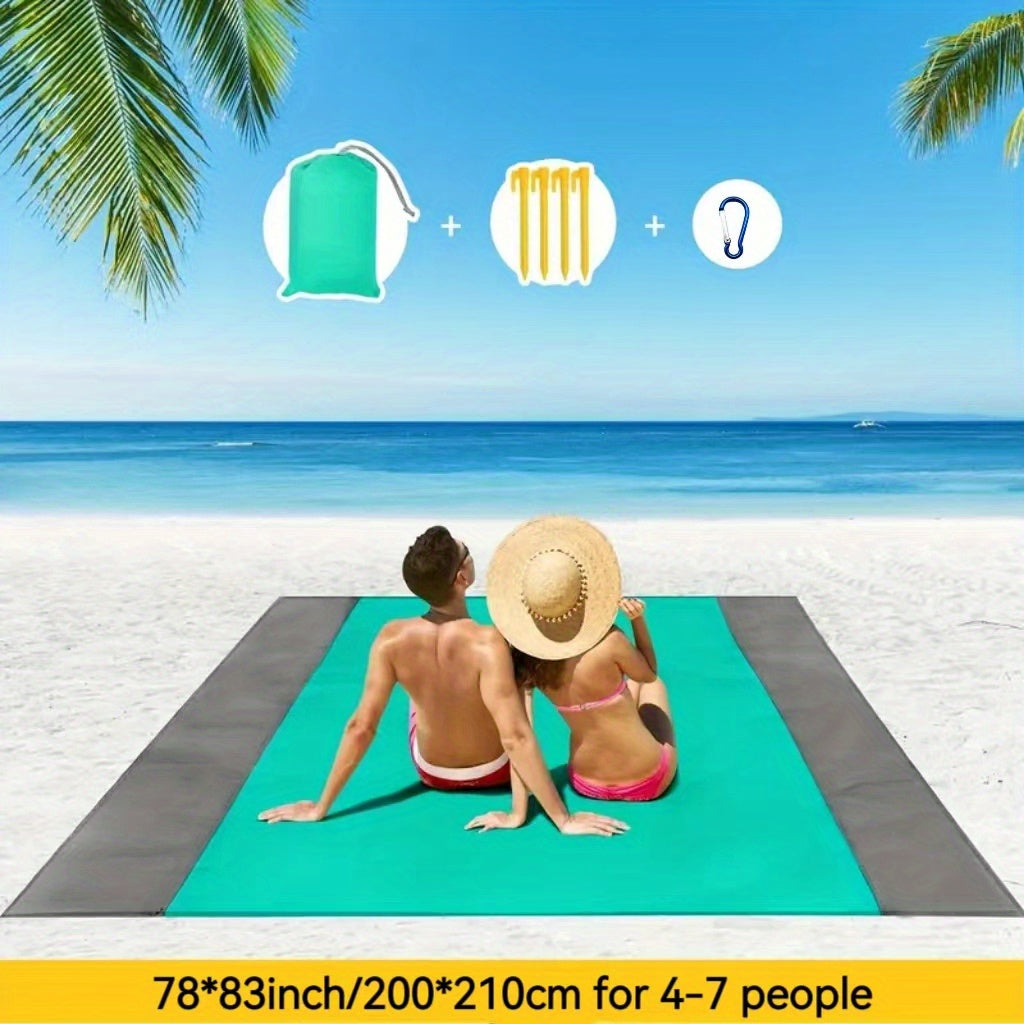 Family Size Sandproof Beach Blanket Quick Drying Mat