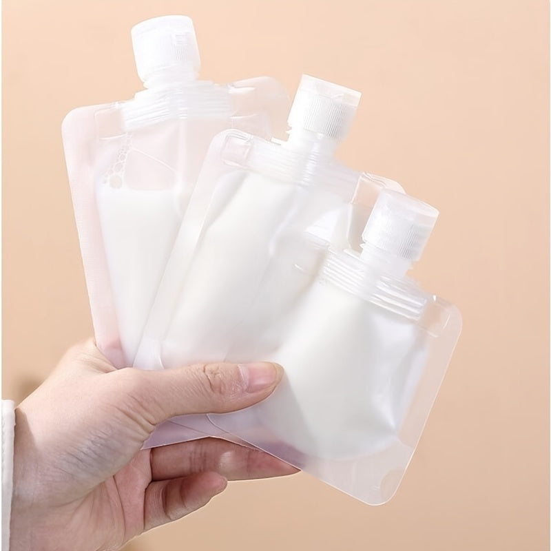 5 PCS Refillable Flat Pouch Travel Bottles Set 30ml 50ml 100ml