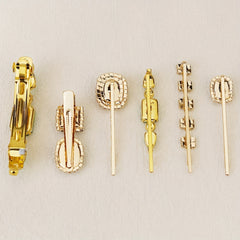 6pcs Crystal Rhinestone Bobby Pins Metal Hair Accessories for Girls Women