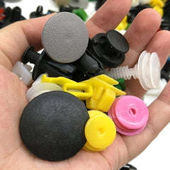 100 Pcs Car Plastic Fastener Nylon Rivets Door Nail Inner Plate