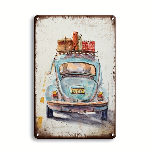 Retro Metal Tin Funny Vintage Car Poster Plaques Garage Art Wall Decor