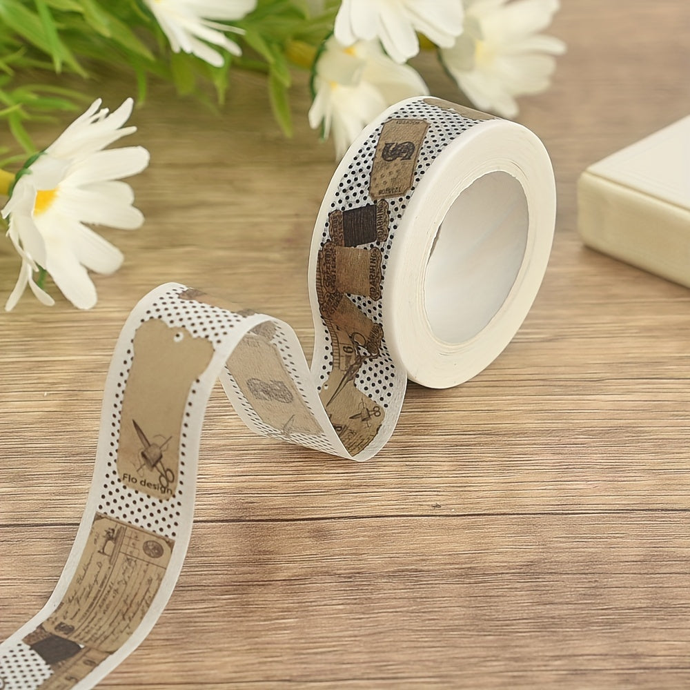 Retro Ruler Journal & Paper Glue Tearable Decorative Sticker