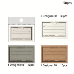 Retro Note Pad Time Show Series - 50 Pieces
