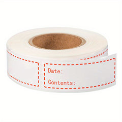 125pcs Roll Red Self Adhesive Sticker For Kitchen Storage Mark Label