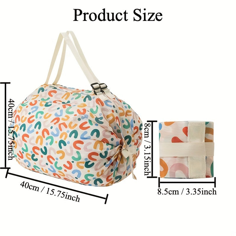 Portable Folding Storage Bag Large Capacity Shopping Duffel Lightweight Handbag