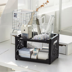 Double Layer Rack Bear Pattern Storage Rack Desktop Storage Rack