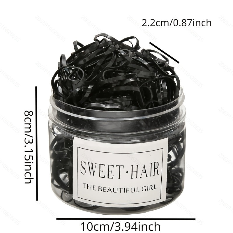 1000pcs Mini Colorful Hair Ties Hair Bands Set For Girls