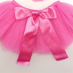 Newborn Pink Baby Photography Props Tutu Skirt & Headband