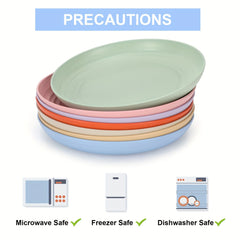8pcs 22 86 Cm Plastic Dinner Plates Set Pasta Bowls Ramen Drop Resistant