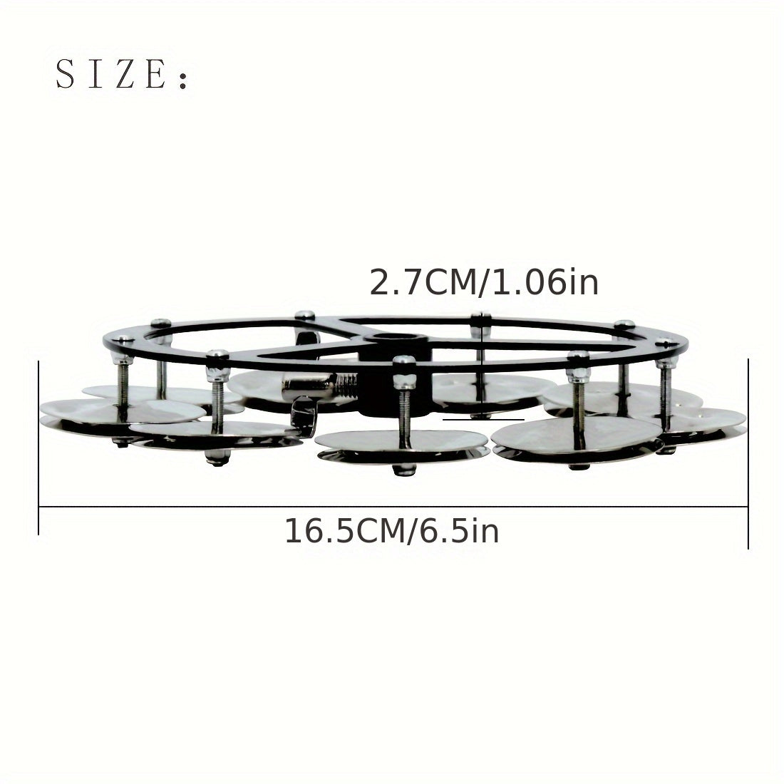 L100 Tripod Double Piece 9 Pcs Bell Stomp Cymbal Set