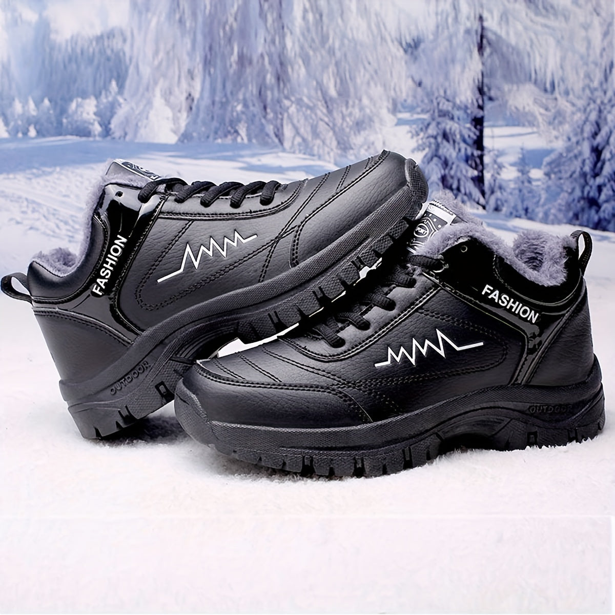 Women's Non slip Warm Hiking Sneakers Wear Resistant Snow Shoes