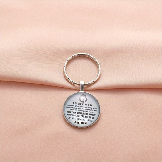 Mother child Keychain For Son Birthday Bag Purse Charm Accessories