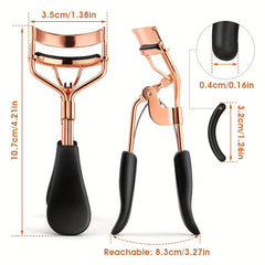 Professional Eyelash Curler Kit with 10 Replacement Pads