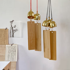 Mini Wooden Tag Wind Chime DIY Painting Wishes Scenic Retro Hanging Sign