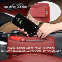 Car Seat Gap Storage Box PU Leather Console Side Pocket Upgraded Car Style