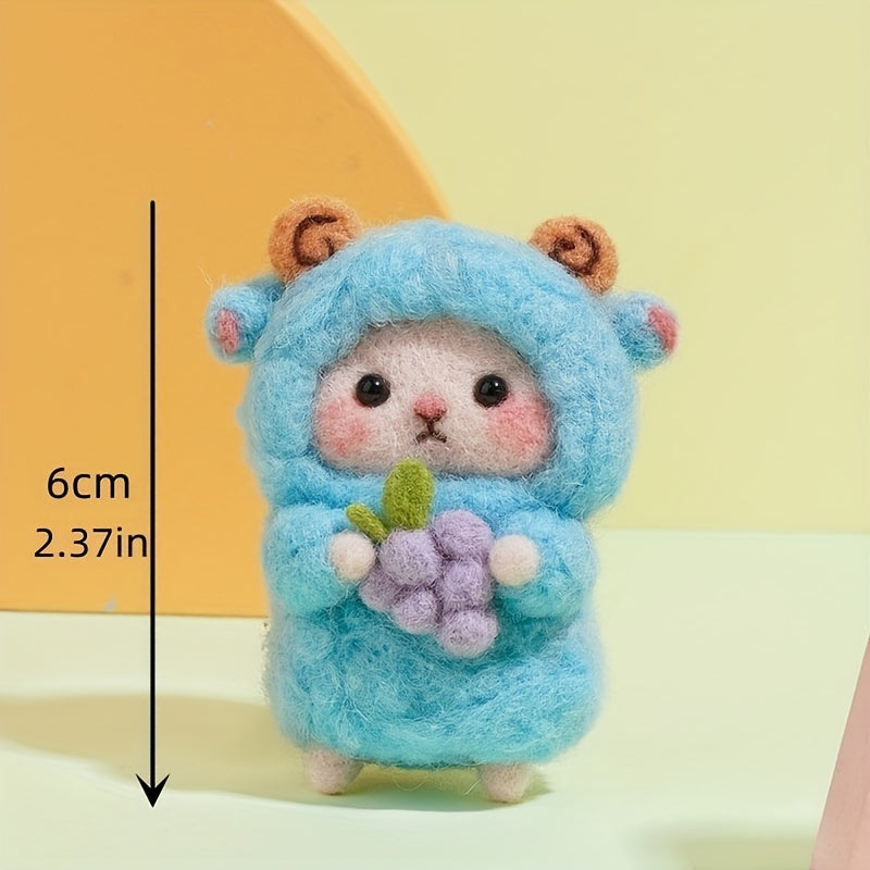 Plush Sheep Wool Felt DIY Material Package Doll Decoration Pendant