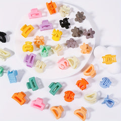 12pcs Candy 10pcs Coffee Hair Claw Mini Shark Claw Hair Accessories