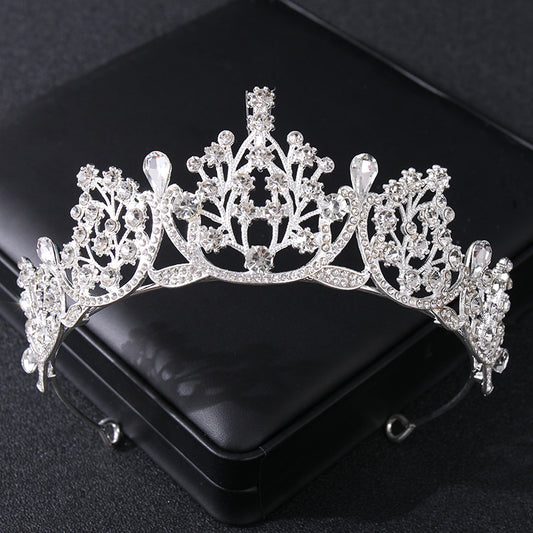 Baroque Crown Hairband Rhinestone Headband Tiara Wedding Birthday Cosplay