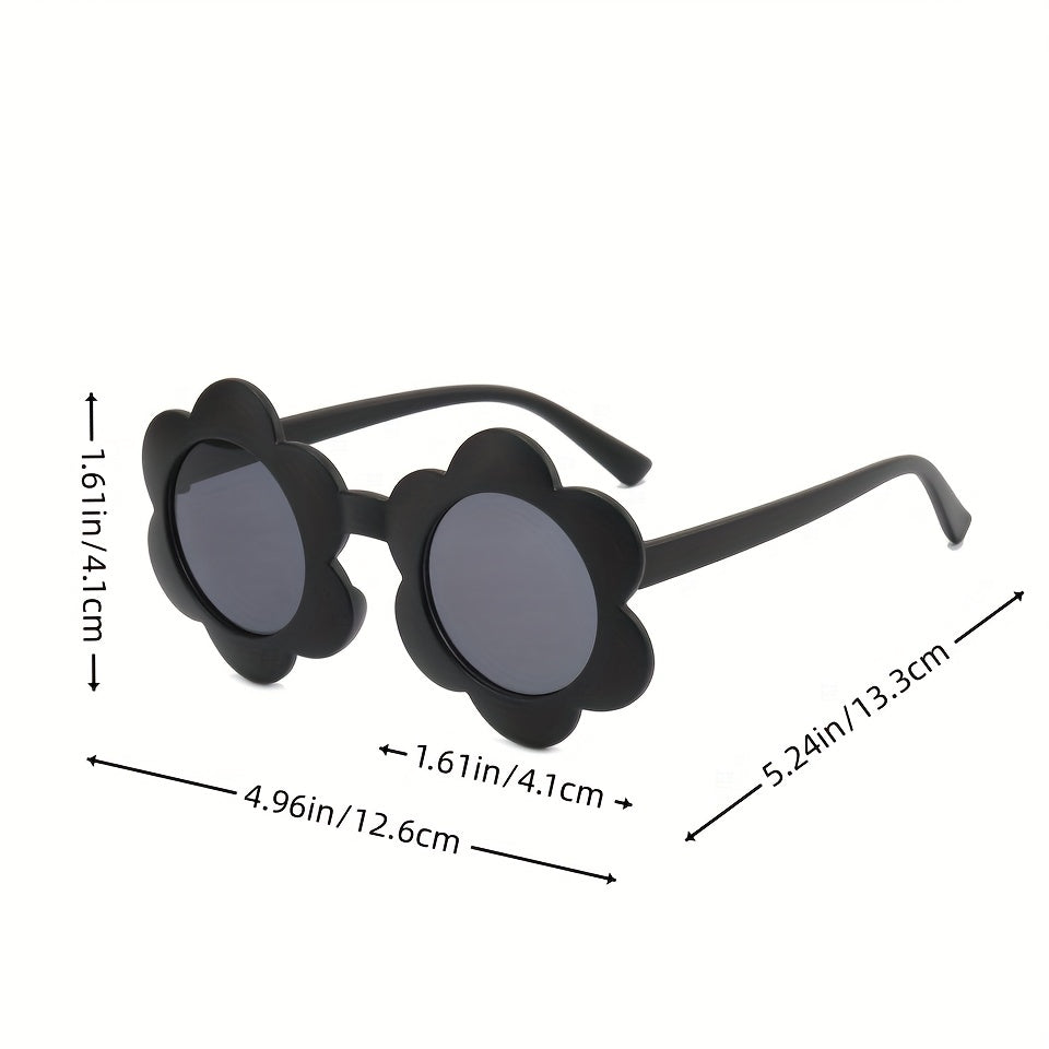 Retro Round Frame Sunglasses for Little Girls