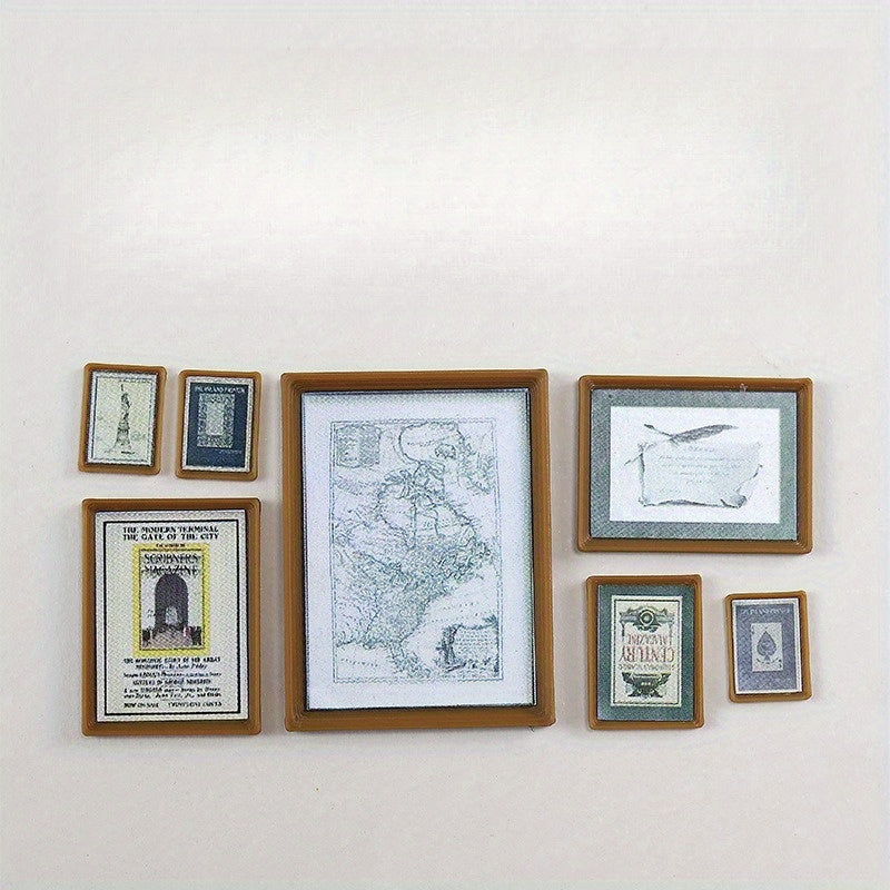 Simulation Mural Mini Doll House Wall Decoration Painting