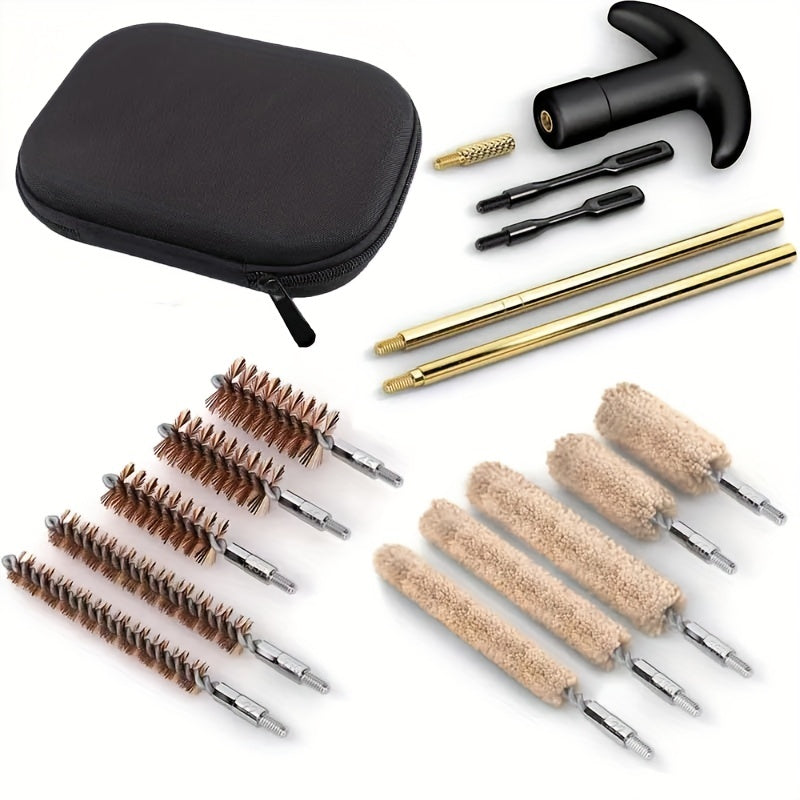Outdoor Gun Cleaning Set with Tube Brush Tool Cloth Bag and Pipe Dredge Brush