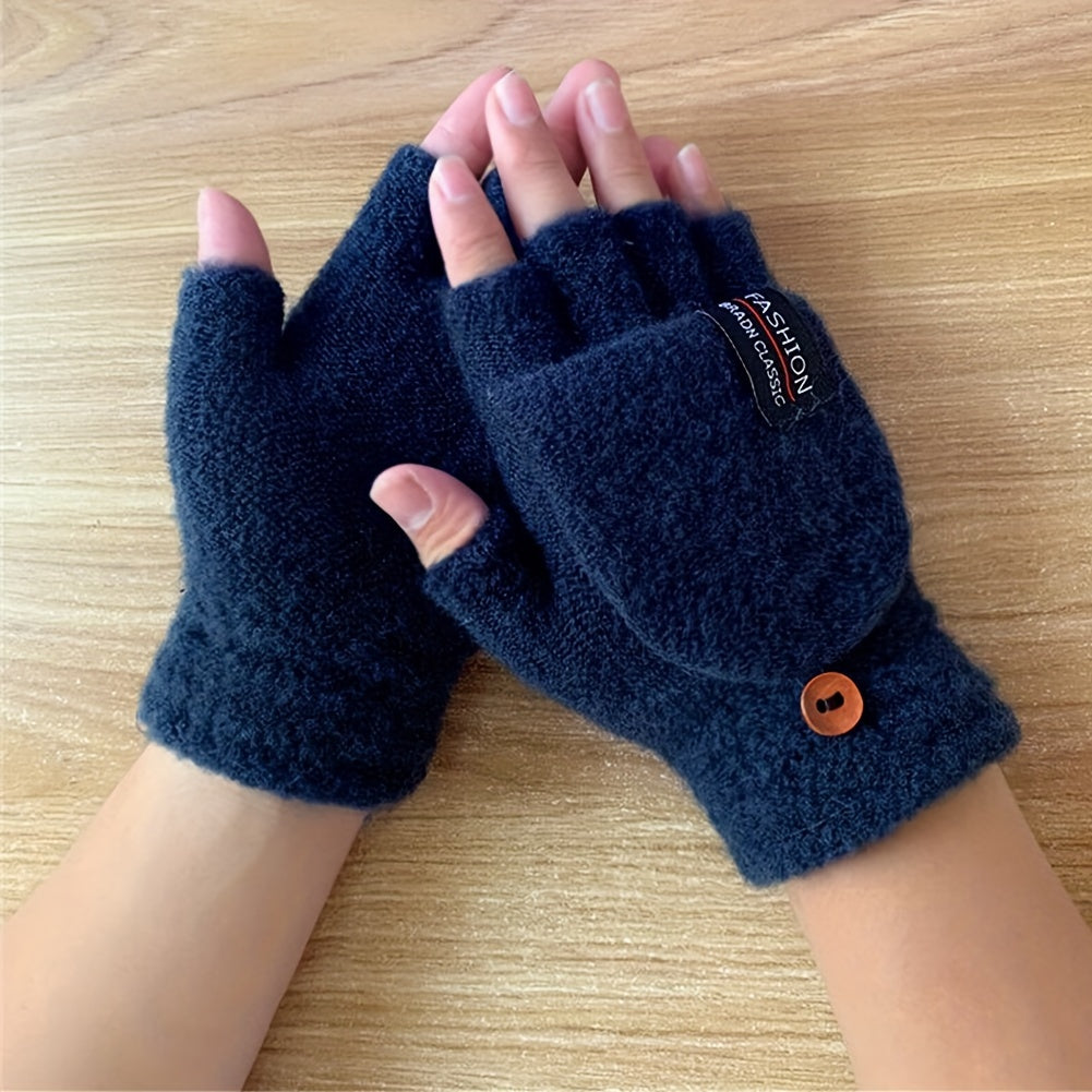 Rechargeable Heated Half Finger Gloves USB Charging Winter Hand Warmer