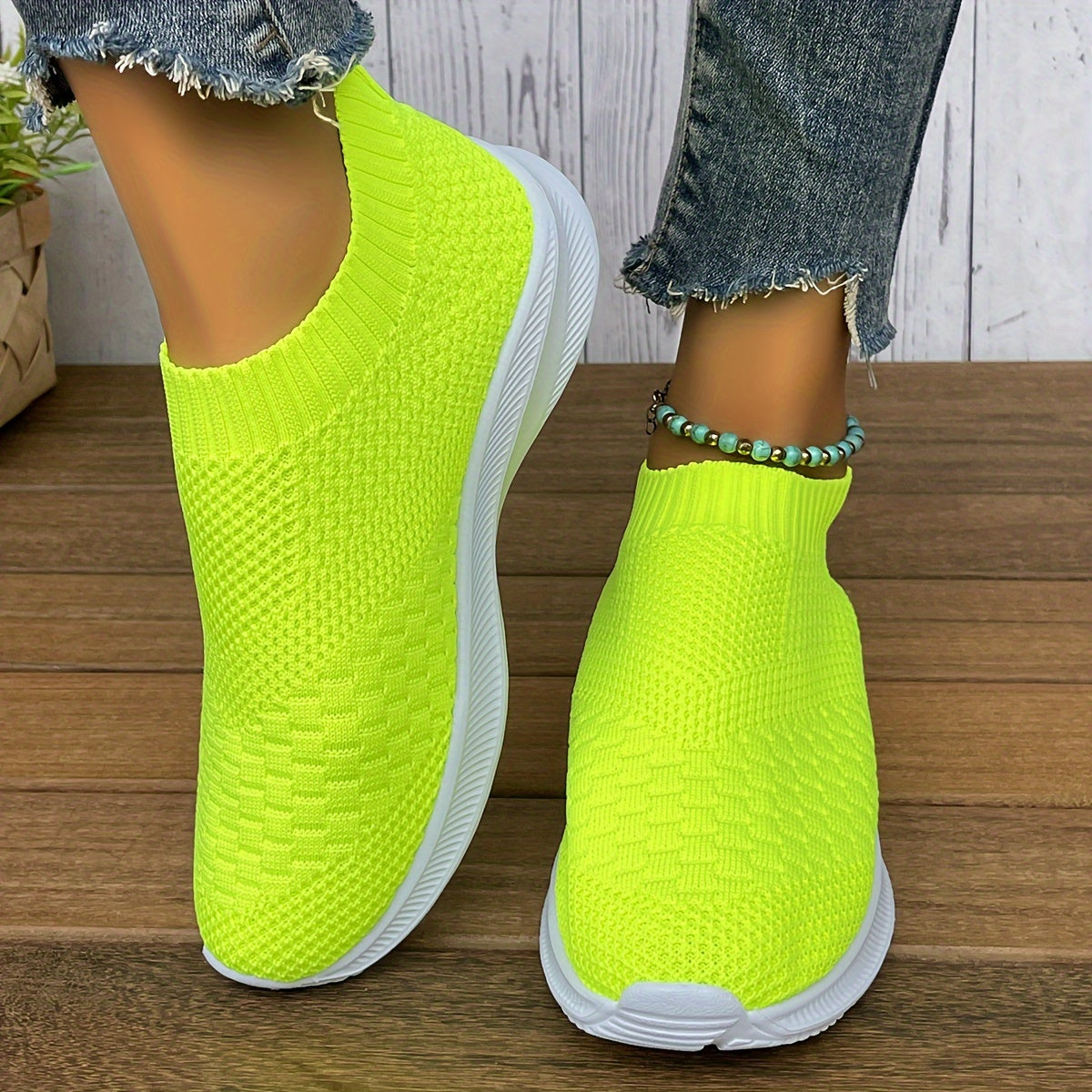 Women's Comfort Slip-on Walking Shoes Mesh Outdoor Sports Sneakers