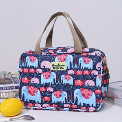 Vintage Floral Print Bag Travel Storage Handbag Toiletry Wash Bag