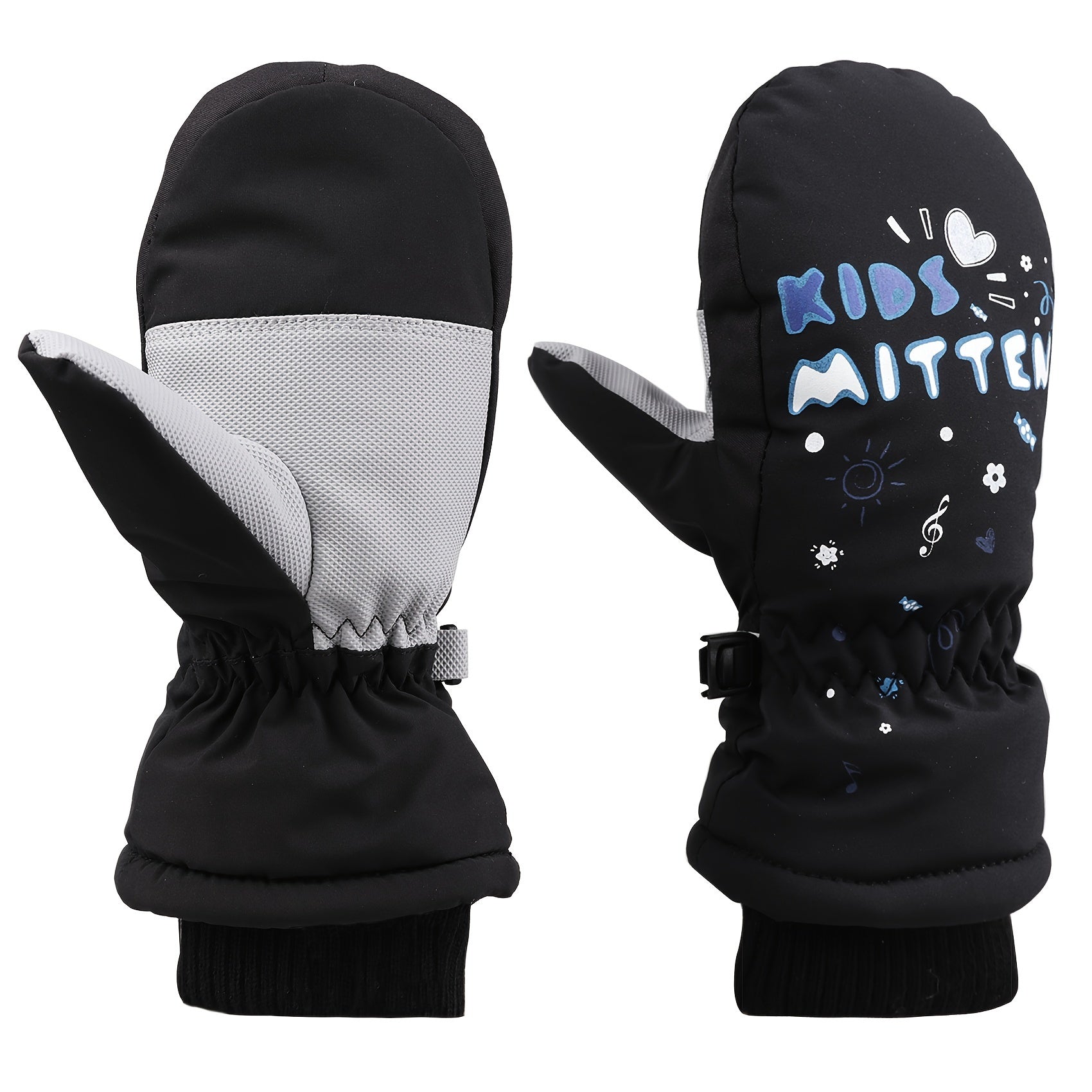 Kids Winter Skiing Snow Gloves Cold Weather Windproof Mittens