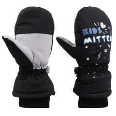 Kids Winter Skiing Snow Gloves Cold Weather Windproof Mittens