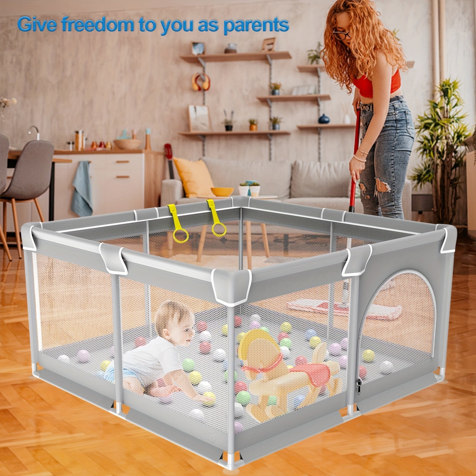 Baby Playpen For Toddler Large Playard Safety Play Yard