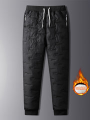 Men's Winter Thick Long Pants Warm Straight Leg Trousers