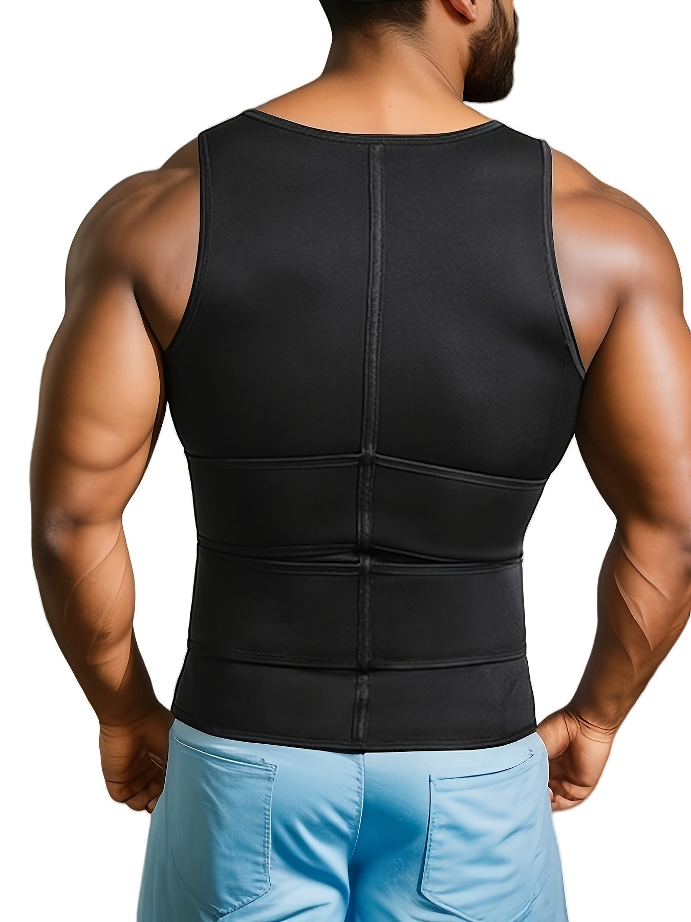 Men's Double Belt Vest for Instant Slimmer Waist