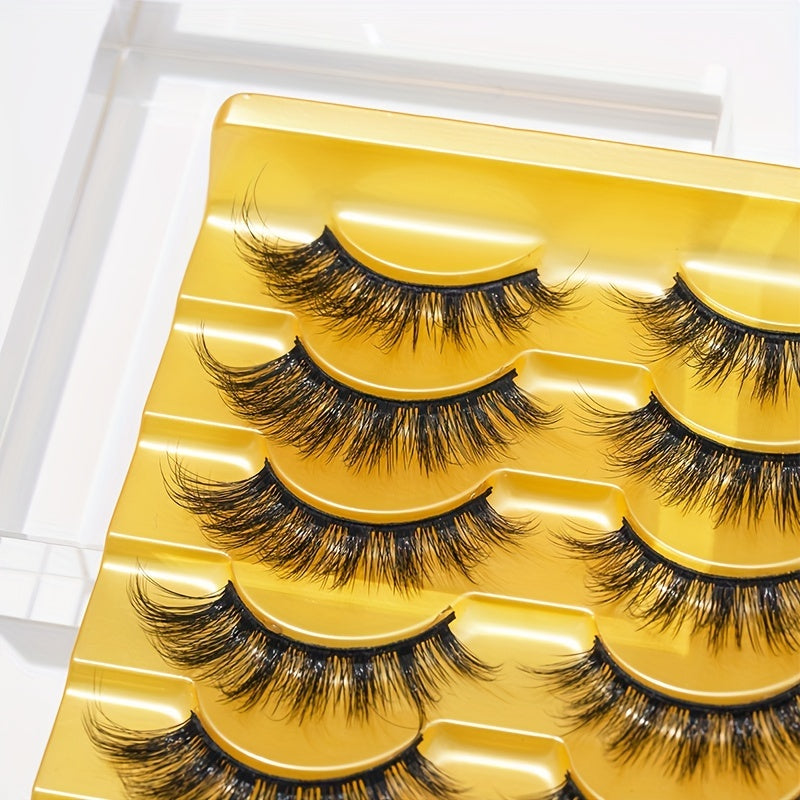 10 Pairs Fluffy Wispy Curly Eyelashes 5 16mm Natural Volume False Lashes