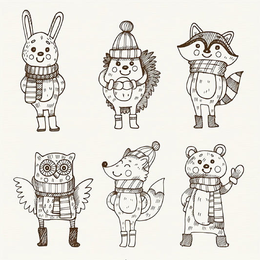 Clear Silicone Animal Stamps for Scrapbooking, Card Making