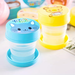 Creative Travel Cartoon Retractable Cup Animal Outdoor Folding Water Cup