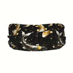 Koi Fish Sports Headband Sweat Wicking Breathable Polyester with Stars