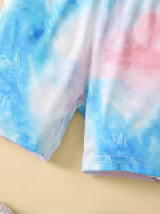 Girls' Tie dye Print Biker Shorts Sports Casual Active Shorts