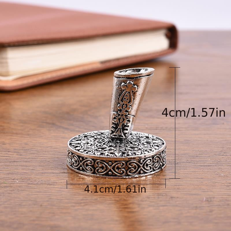 Zinc Alloy Metal Engraved Pen Holder Student & Office Decoration