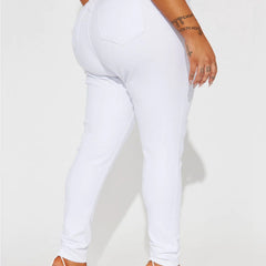 High Rise Skinny Jeans, Button Fly, Stretchy