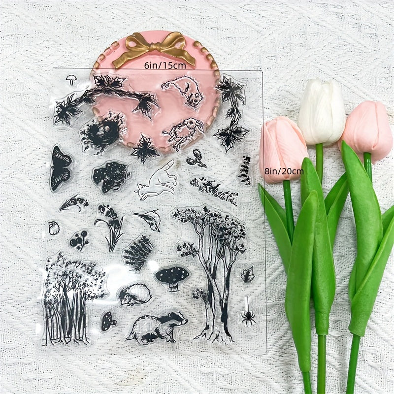 Animal Plant Clear Stamp Silicone Stamp DIY Card Making Supply